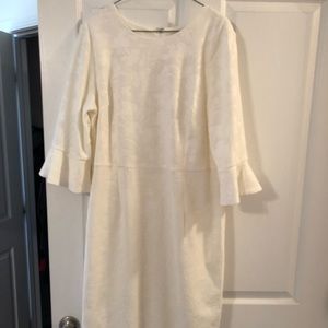 Ivory bell sleeve dress